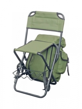 Foldable Chair with Backpack & Rod Holder