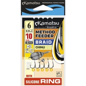 Kamatsu Method Feeder Hooks with Silicone Ring