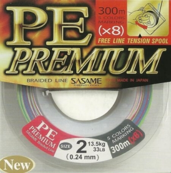 Sasame PE Premium Braided Line X8 Multicolour 300m