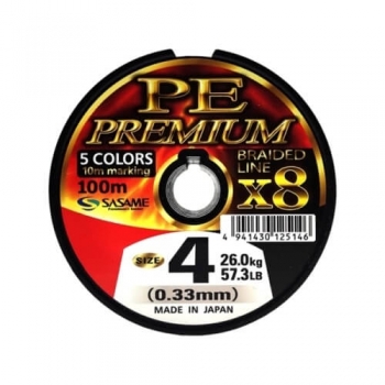 Sasame PE Premium Braided Line X8 Multicolour 100m-1200m