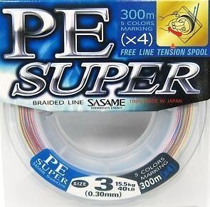 Sasame PE SUPER Braided Line X4 Multicolour 300m
