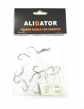 SNELLED HOOKS ALIGATOR