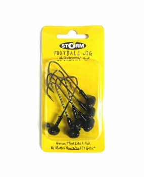 STORM Football Jig Heads 10gr BLK