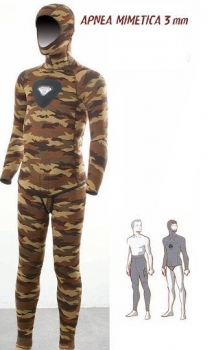 TIGULLIO APNEA CAMO WET SUIT 3mm