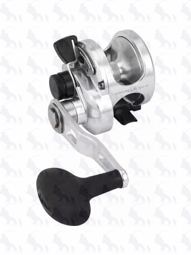 okuma cavalla reels 2-Speed Lever Drag Reel CAV-5II II anodized machined aluminum spool give you a sleek and rugged weapon Cavalla 2-Speed Lever Drag Reels